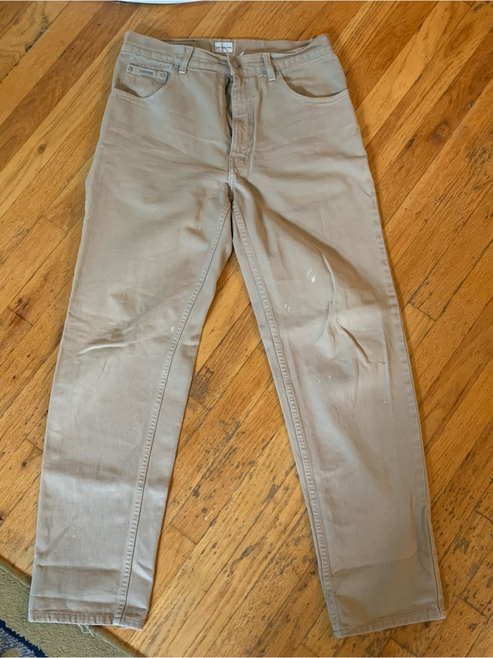 Calvin Klein beige straight leg jeans size 31